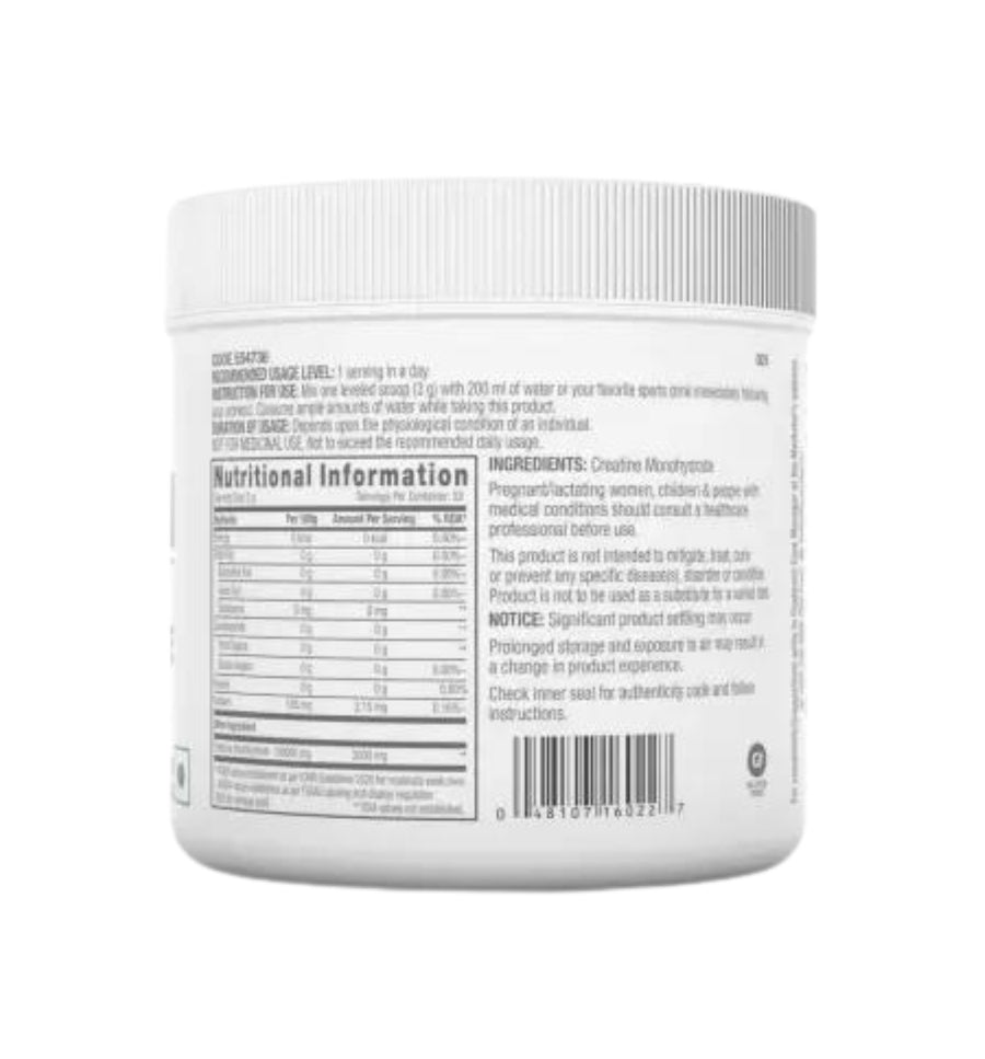 GNC Creatine Monohydrate 250g Unflavored